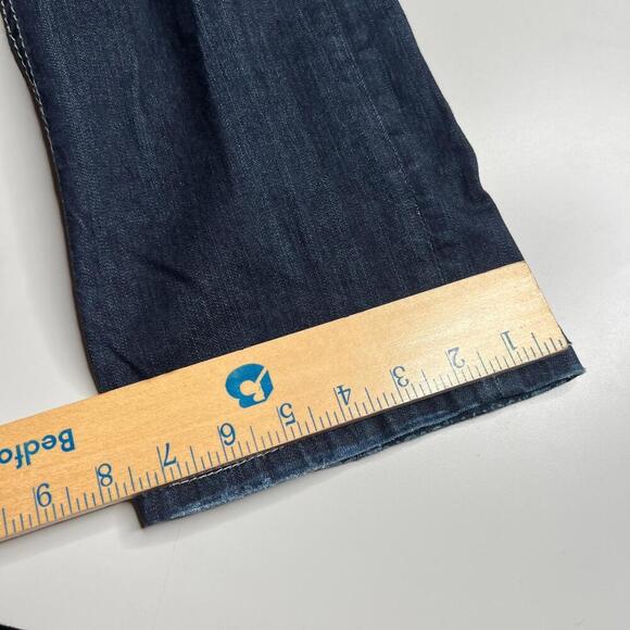 Miss Me Jeans Women’s Size 32 Mid-Rise Cropped Dark Wash Embellished Pocket DK 2 - Picture 2 of 13